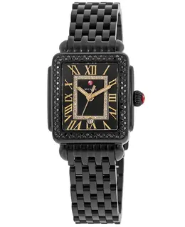 Michele Deco Madison Diamond Quartz Black Dial Steel Women's Watch - Model MWW06G00
    042