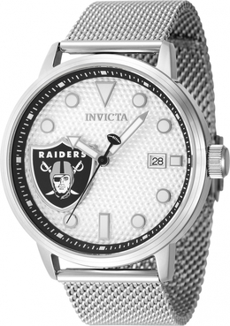 Invicta NFL Las Vegas Raiders Mens Quartz Watch Silver Dial 47970
