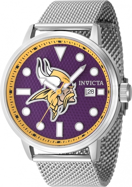 Invicta Nfl Minnesota Vikings 47990 Quartz Purple Dial Mens Watch
