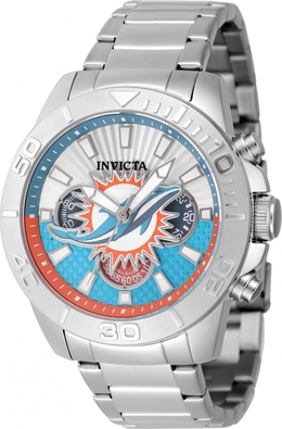 Invicta Chronograph GMT Men's Watch - NFL Miami Dolphins Edition