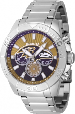 47940 Invicta NFL Baltimore Ravens Chronograph GMT Men's Watch