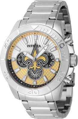 Invicta NFL New Orleans Saints Chronograph GMT Quartz Men's Watch 47945