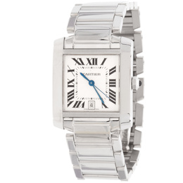 Pre-owned Cartier Tank Francaise Mens Watch W50011S3