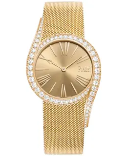 Piaget Limelight Gala Automatic Watch Model G0A49213 with Rose Gold Dial, Diamond Bezel