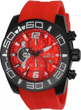 Men's Red Dial Chronograph Quartz Watch Model 24161