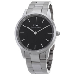 Daniel Wellington Iconic Link Quartz Black Dial Unisex Watch dw00100342