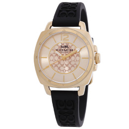 Coach Boyfriend Quartz Gold Dial Ladies Watch Model: 14503980