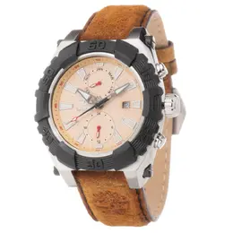 Timberland Brown Leather Watch titbl13331jstb07mac