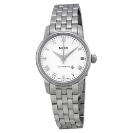 Mido Baroncelli Automatic White Dial Stainless Steel Ladies Watch m76004261