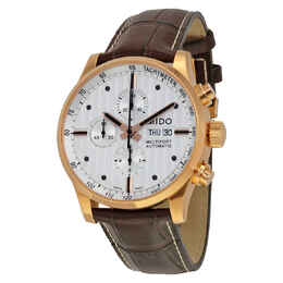 Mido Multifort Chronograph Mens Watch - Rose Gold/Steel Case