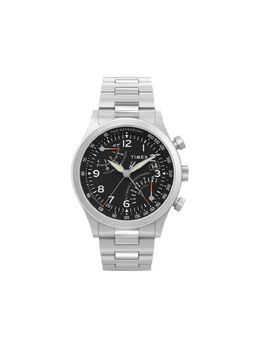 Timex Waterbury Traditional Fly Back Chronograph 23705631 - 43mm Black Dial Stainless Steel