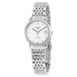 Longines Elegant Automatic Silver Dial Diamond, Ladies Watch L43094776