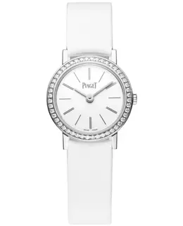 Piaget Altiplano Origin Quartz Grey Dial 18K White Gold Diamond Bezel Satin Strap Women's Watch Model G0A44532