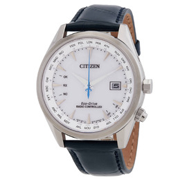 Citizen Eco-Drive Perpetual World Time Silver Dial Watch cb0270-10a