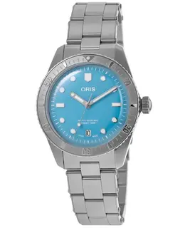 Oris Divers Sixty-Five Cotton Candy Automatic Blue Dial Steel Unisex Watch Model 0173377714055-0781918