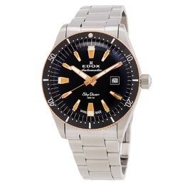 Edox Skydiver Automatic Black Dial Mens Watch 80126 357rnm nirb