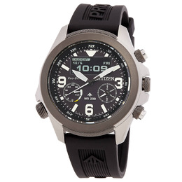 Citizen Promaster Land Chronograph Analog-Digital Black Dial Mens Watch jv100707e