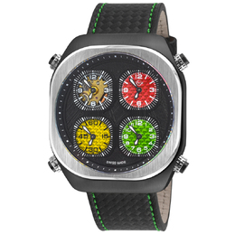 Gevril Quattro Quartz Black Dial Mens Watch 43401