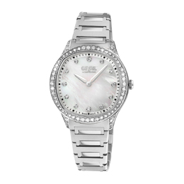 Gevril Morcote Diamond Mother of Pearl Dial Ladies Watch 10241b