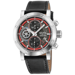 Gevril Flat Iron Chronograph Automatic Grey Dial Mens Watch 43710
