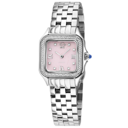 GV2 by Gevril Milan Diamond Pink Dial Ladies Watch 121102B