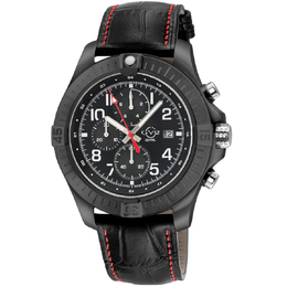 Gevril T38 Chronograph Quartz Black Dial Mens Watch 42806
