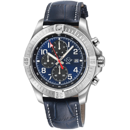Gevril T38 Chronograph Quartz Blue Dial Mens Watch 42805