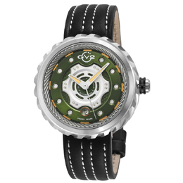 Gevril Motorcycle Green Dial Mens Watch 13202