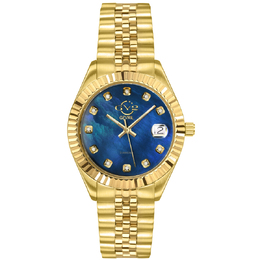 Gevril Naples Diamond Mother of Pearl Dial Ladies Watch 12410