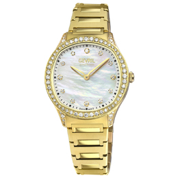 Gevril Morcote Diamond Mother of Pearl Dial Ladies Watch 10221b