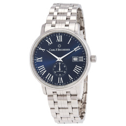 Carl F. Bucherer Adamavi Mens Watch, Blue Dial, Automatic Movement - 40mm Stainless Steel Case