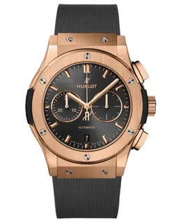 Hublot Classic Fusion Chronograph King Gold Automatic Grey Dial Rubber Strap Men's Watch 541.ox.7080.rx