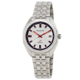 Bulova Jet Star Quartz Silver Dial Mens Watch 96k112