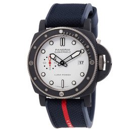 Panerai Submersible QuarantaQuattro Automatic White Dial Mens Watch pam01543