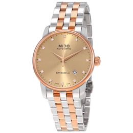 Mido Baroncelli II M86009671 Mens Automatic Two-tone Gold Dial Watch