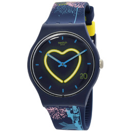 Swatch suoz267 Lovemacau Quartz Blue Dial Unisex Watch