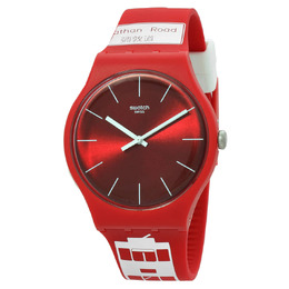 Swatch Flower Bay Quartz Red Dial SUOZ232