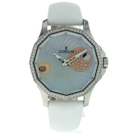 Corum AdmiralS Cup Legend Mystery Moon Automatic Diamond Blue Dial Ladies Watch A384/03116
