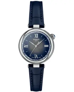 Authentic Tissot Desir Powermatic 80 Blue Dial Leather Strap Women's Watch t152.010.16.038.01