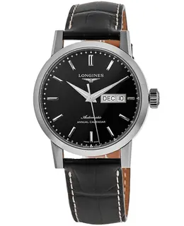 Longines Heritage 1832 Black Dial Black Leather Strap Men's Watch l4.827.4.52.0