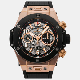 Hublot Skeleton 18k Rose Gold Big Bang Unico 411.OM.1180.RX Automatic Men's Wristwatch 45 mm 1071569