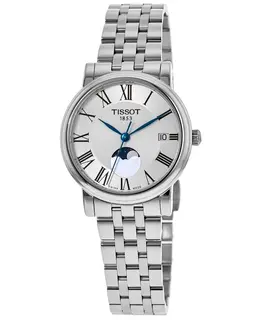 Tissot Carson Premium Lady Moonphase Silver Dial Steel Women's Watch T122.223.11.033.00