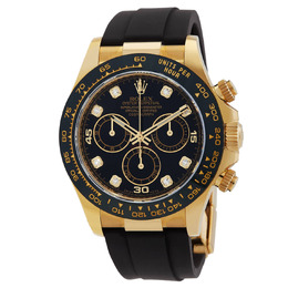 Rolex Cosmograph Daytona Chronograph Automatic Diamond Black Dial Watch Ref. 116518BKDR