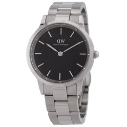 Daniel Wellington Iconic Link Quartz Black Dial Unisex Watch dw00100204