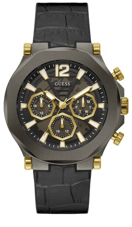Guess GW0492G1 Edge Chronograph Mens Watch Black Dial