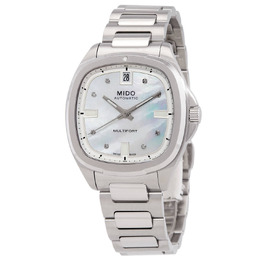 Mido Multifort TV Automatic Diamond Mother of Pearl Dial Watch M0493071110600