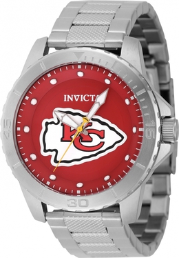 Men's Invicta Kansas City Chiefs Red Dial Quartz Watch Model 48089