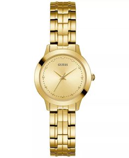 Женские золотистые часы-браслет из нержавеющей стали, 30 мм Guess, золото 4825061 | gold