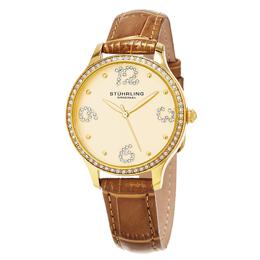 Stuhrling Шикарные кварцевые модные часы диаметром 36 мм с кожаным ремешком STÜHRLING Original, золото m847988083843 | gold