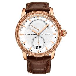 Stuhrling Классические кварцевые часы Classique 45 мм с кожаным ремешком STÜHRLING Original, серебро m190638098132 | silver